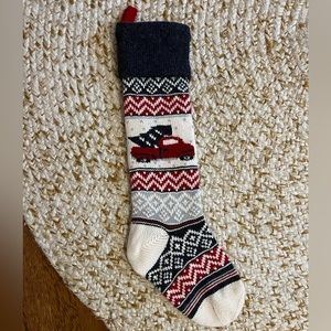 Pottery Barn Fair Isle Stocking - truck